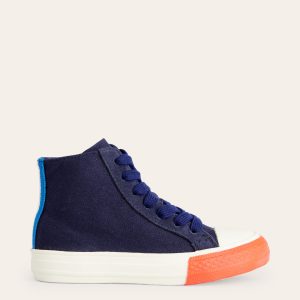 Contrast Canvas High Tops-Navy Blue