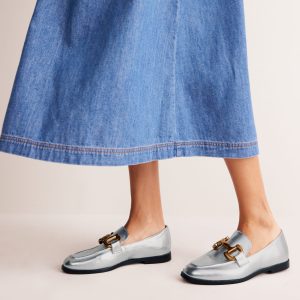 Iris Snaffle Loafers-Silver