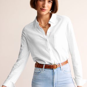 Amelia Jersey Shirt-White