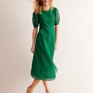 Organza Occasion Dress-Green Tambourine