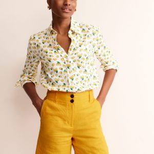 Westbourne Linen Shorts-Artisan Gold