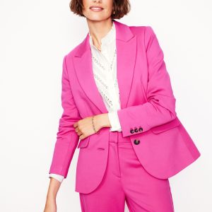 Marylebone Ponte Blazer-Pink Peony