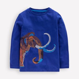 Longsleeve Superstitch T-shirt-Sapphire Blue Mammoth