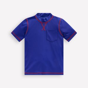Short Sleeve Rash Vest-Bright Blue