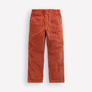 Pull-on Cord Pants-Roasted Chestnut Brown