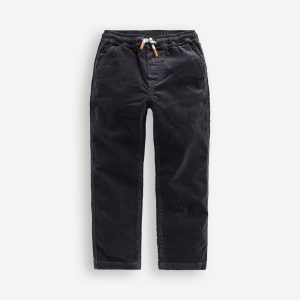 Slim Pull On Trousers-Charcoal Cord