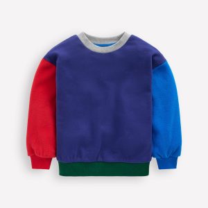 Colourblock Sweatshirt-Blue Colourblock