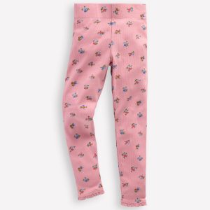 Ribbed Leggings-Chalk Pink Daisy