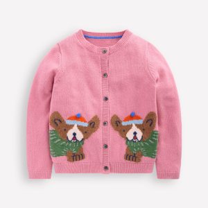 Fun Logo Cardigan-Pink Haze Frenchies