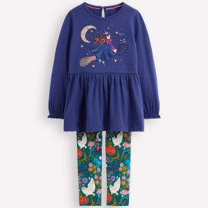 Applique Tunic Set-Starboard Blue