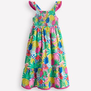 Luella Frill Maxi Sundress-Multi Tropical Fruit