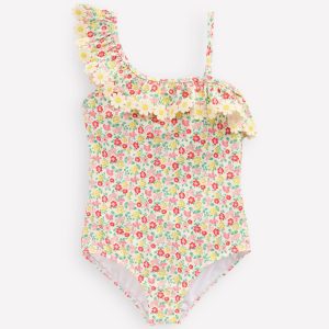 Lila One Shoulder Swimsuit-Multi Summer Flowerbed