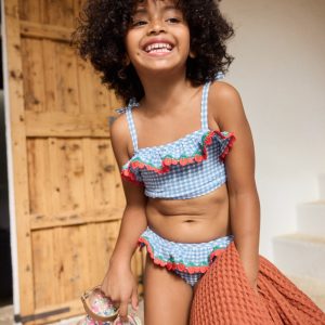 Tallulah Frill Bikini-Blue Gingham Cherries