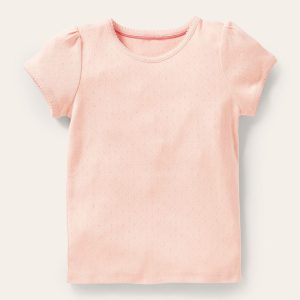 Short Sleeve Pointelle Top-Provence Dusty Pink