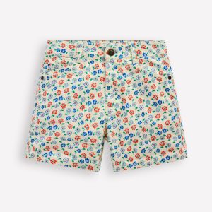 Denim Shorts-Vanilla White Vintage Daisy