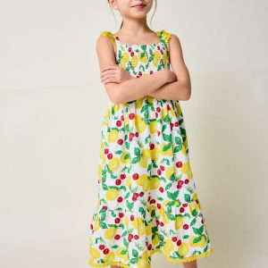 Luella Frill Maxi Sundress-Ivory Lemons and Cherries