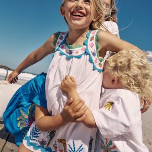 Maribel Strappy Swing Sundress-Soft Ivory Multi Jungle