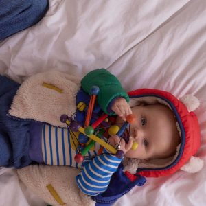 Mixed Borg Jacket-Multi Colour Block