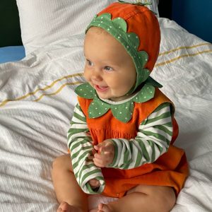 Novelty Romper Play Set-Orange Pumpkin