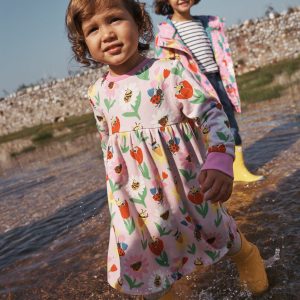 Sweatshirt Dress-Sugared Lilac Spring Garden