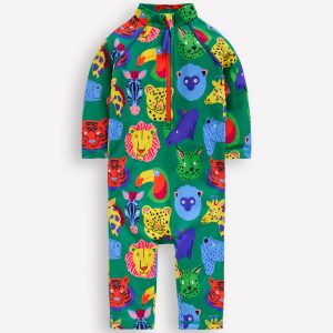 Fun Sun Safe Surfsuit-Multi Animal Faces