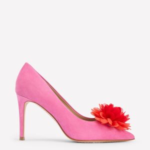 Flower Point Heels-Hot Pink