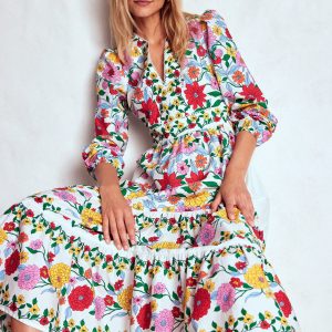 Violet Midi Dress-Multi. Dahlia Trail