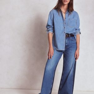 High Rise Wide Leg Jeans-Hotch Potch