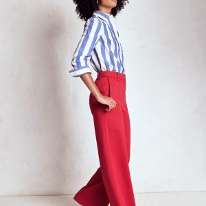 Belgravia Ponte Pants-Carmine Red