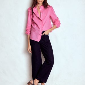 Helena Cotton Dobby Top-Rose Bloom