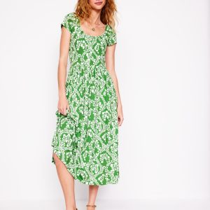 Samantha Scoop Jersey Dress-Paradise Green. Vine