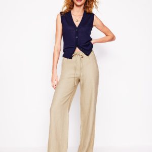 Islington Linen Pants-Oatmeal