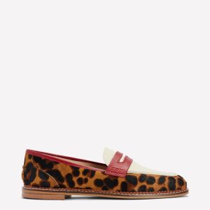 Nya Penny Loafers-Leopard Colourblock