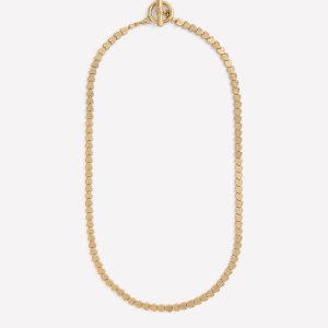 Metal Heart Necklace-Gold