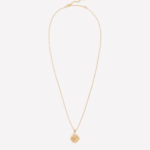 Fine Spinner Pendant Necklace-Gold Colour