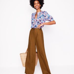 Dulwich Linen Pants-Gingerbread