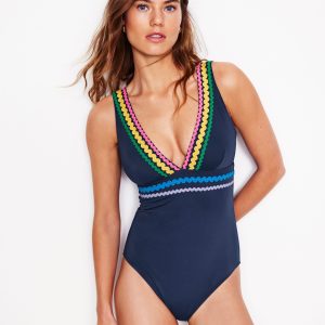 Porto V-Neck Swimsuit-Navy Rik Rak