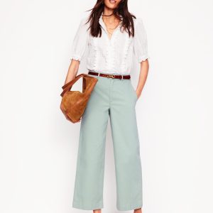 Barnsbury Crop Chino Pants-Soft Jade