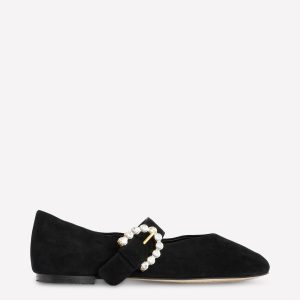 Kylie Flat Buckle Mary Jane-Black