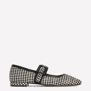 Vic Chisel Toe Mary Janes-White/Black