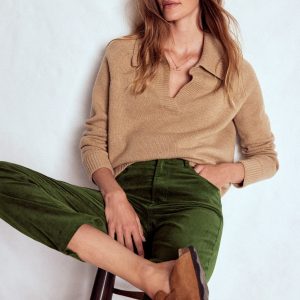 Velveteen Straight Jeans-Douglas Fir