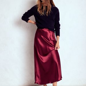 Bias Cut Slip Skirt-Port