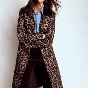 Lancaster Belted Mac-Leopard